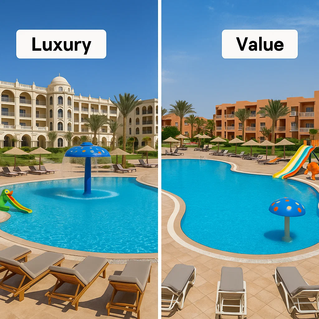 مقارنة بين أفضل المنتجعات All Inclusive في الغردقة للعائلات – الفخامة مقابل القيمة