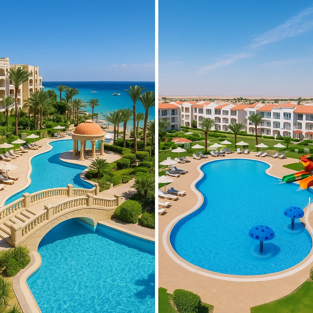 مقارنة بين أفضل المنتجعات All Inclusive في الغردقة للعائلات – الفخامة مقابل القيمة