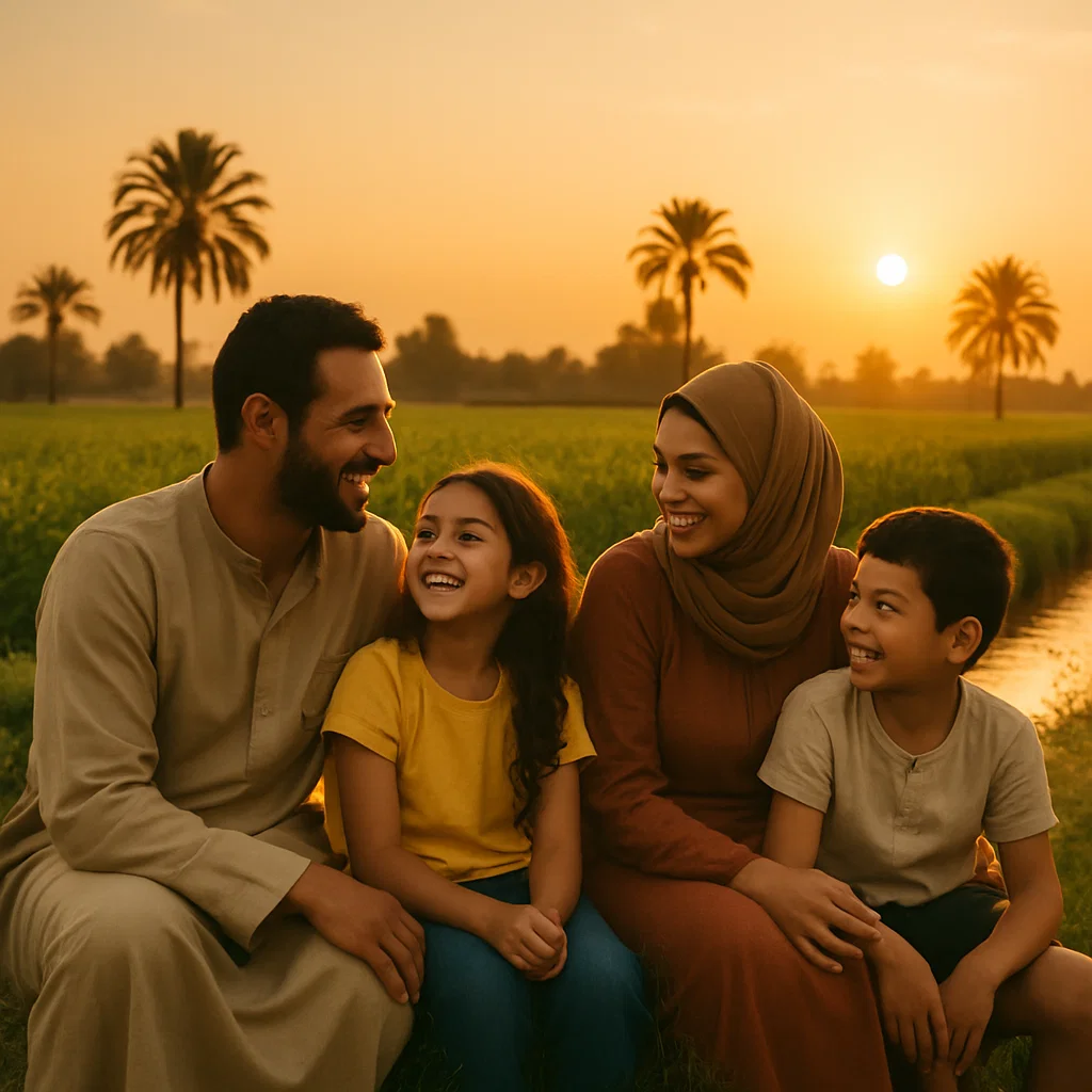 صيف لا ينسى في أحضان الريف المصري: إقامة عائلية بين الخضرة والهدوء